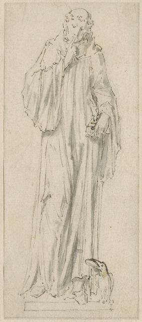 Design for a statue of St Benedict