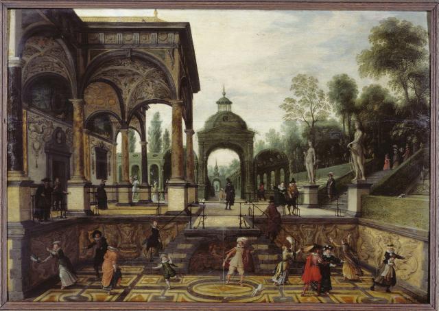 Italian Garden with personages