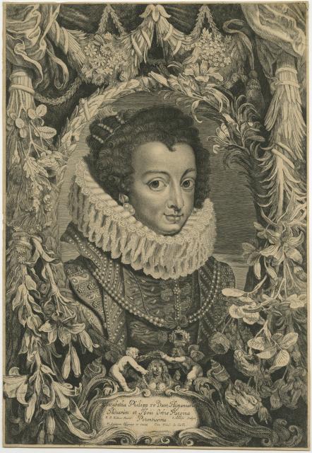 Portret van Isabella van Bourbon, echtgenote van koning Filips IV van Spanje