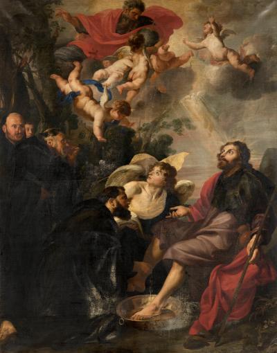 Saint Augustine Washes the Feet of Christ