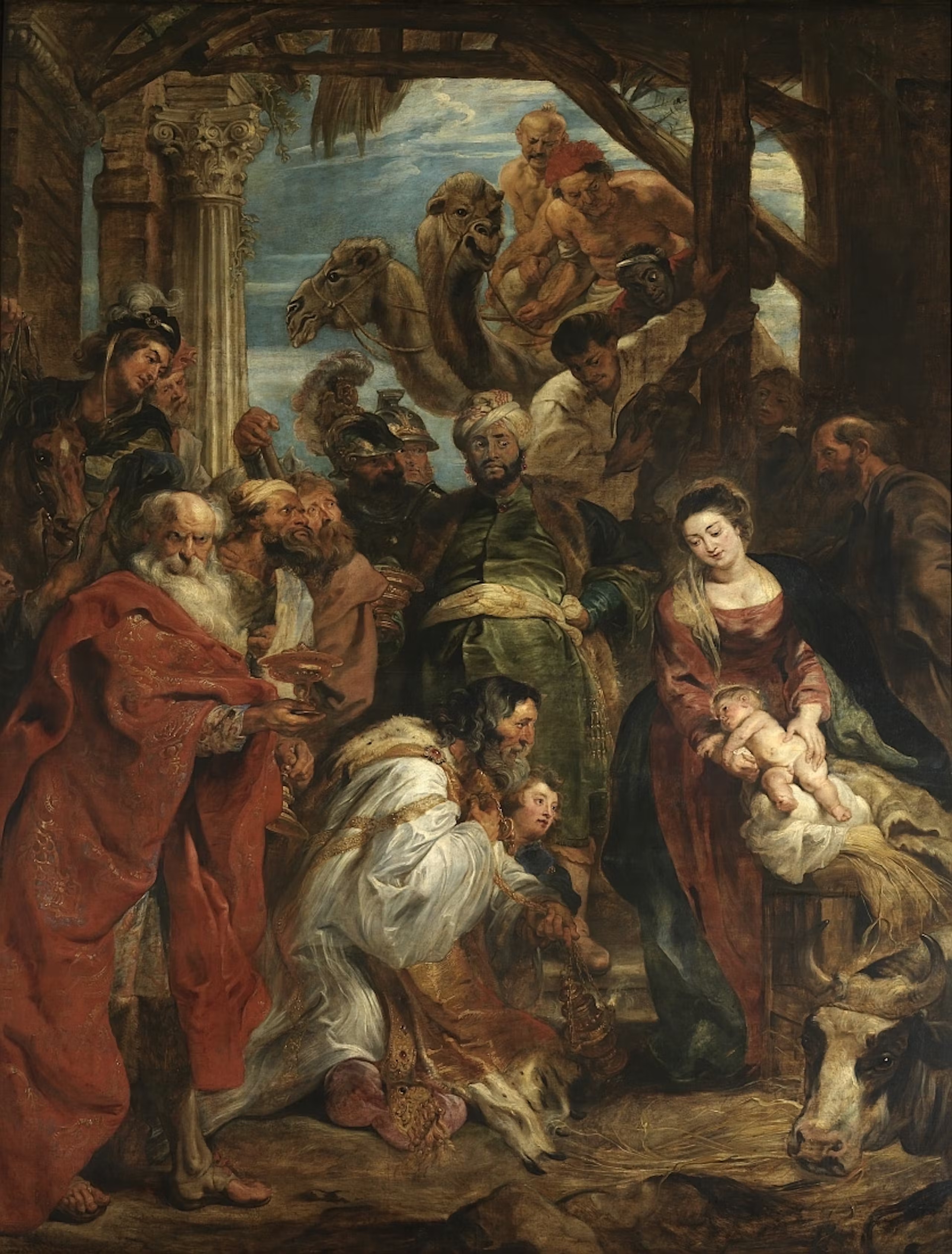 Peter Paul Rubens, Aanbidding door de koningen, 1624-1625, KMSKA, olieverf op paneel, 447 x 336 cm, inv. 298, public domain