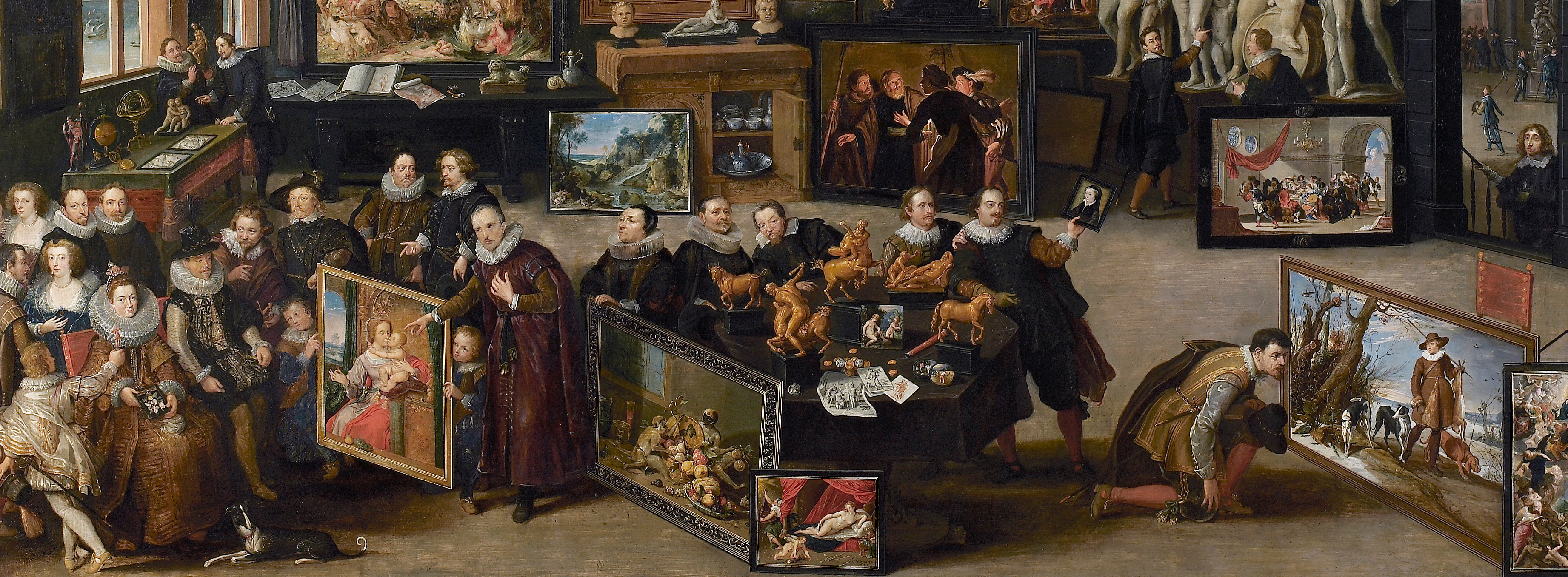 Willem van Haecht I, The gallery of Cornelis van der Geest (detail), The Rubens House.