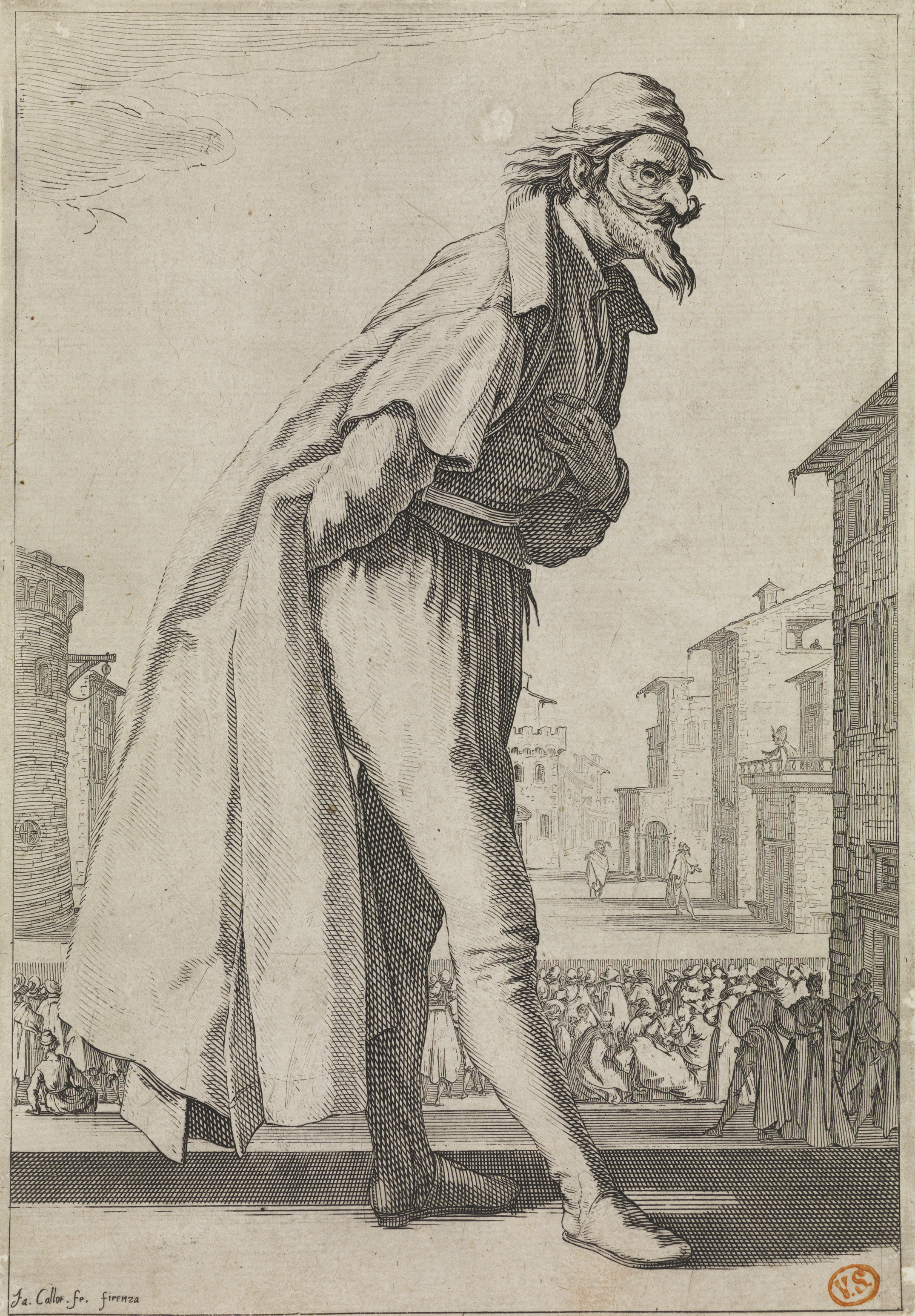 Jacques Callot, Pantalone, Musea Brugge, inv. 0000.GRO6209.III, CC0, image artinflanders.be, photo Dominique Provost