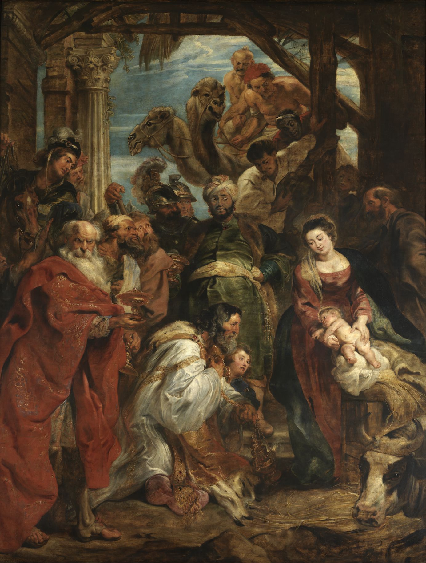 Peter Paul Rubens, Aanbidding door de koningen, KMSKA, CC0, beeld artinflanders.be, foto Hugo Maertens