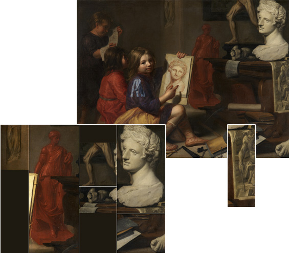 Jacob I van Oost, Het schildersatelier, 1666,  Groeningemuseum Brugge , inv. 0000.GR00188.II