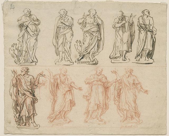 Design sketches for the holy apostles Peter and Paul