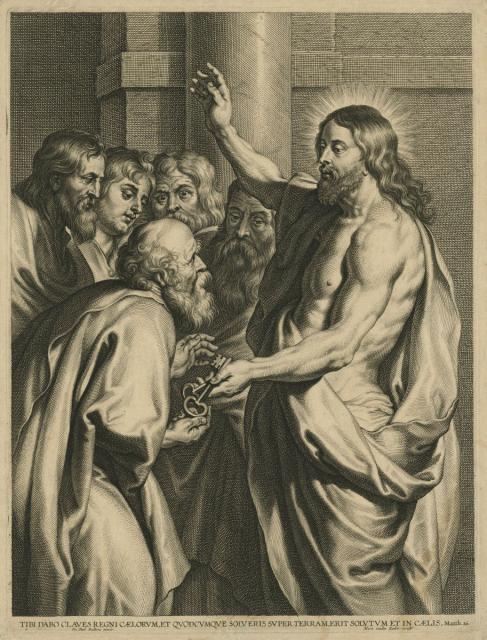 Christus geeft Petrus de sleutels