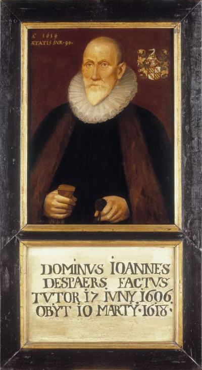Portret van Johannes Despars (°1524 - +1622)