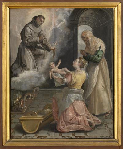 De heilige Didacus brengt het doodgeboren meisje tot leven