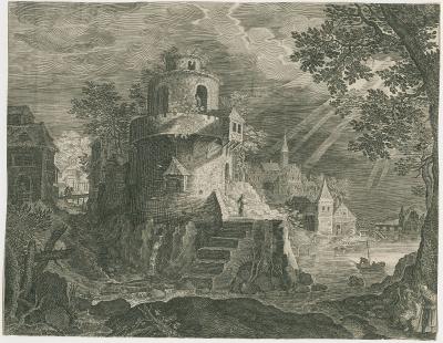 Landscape with round tower