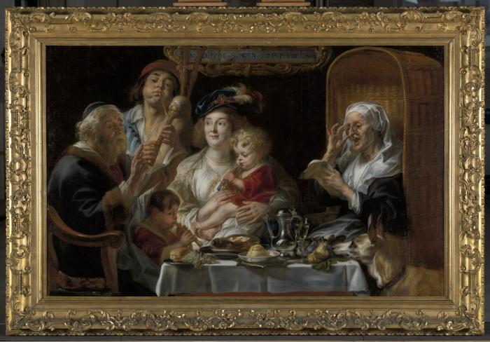 Jacob Jordaens I, Zoals de ouden zongen, piepen de jongen, Koninklijk Museum voor Schone Kunsten, Antwerpen